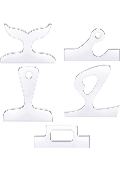 5 Adet Sap Kesme Şablonları Mutfak Kesme Tahtası Şablon Aracı (Yurt Dışından)