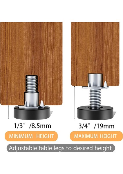 1/4 Inç Dişli Dengeleme Ayakları, T-Somunlu 16 Adet Mobilya Dengeleyiciler (Yurt Dışından) indirimleri