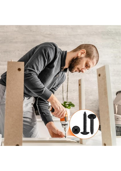 6 x 3/4 Inç Truss Headphillips Ahşap Vidaları, Siyah Kaplamalı Tam Dişli (Yurt Dışından) fırsatları