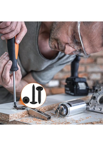 6 x 3/4 Inç Truss Headphillips Ahşap Vidaları, Siyah Kaplamalı Tam Dişli (Yurt Dışından) indirimleri