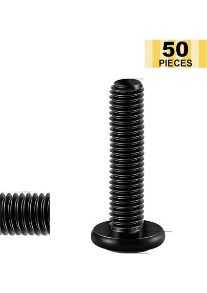 M6 x 30MM 50 Adet Düz Altıgen Soket Kapakları M6 Vida Cıvataları, Altıgen Anahtar (Yurt Dışından) indirimleri