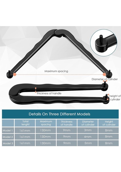 3'lü Çelik Ayarlanabilir Yüz Anahtarı Pim Pense Aletleri Seti (Yurt Dışından) fiyatları