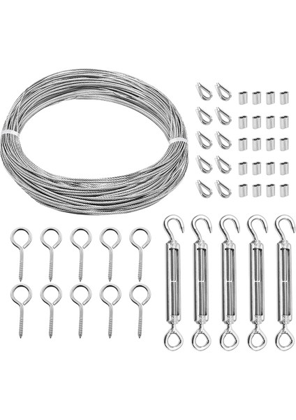 1/16 Inç Turnbuckle Tel Gergi Takımı Ağır Turnbuckle Kablosu (Yurt Dışından)