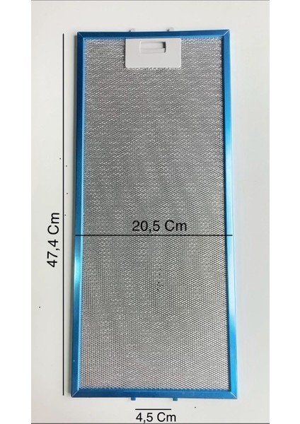 Hüda White Daisy Aspiratör Yıkanabilir Kaset Filtre 205X474 mm