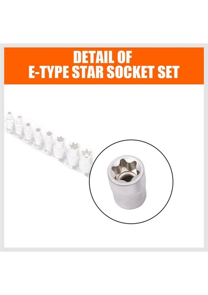 11 Adet Dişi Dış Yıldız Soket Seti E4 - E20 Tork Soket Seti (Yurt Dışından) fırsatları