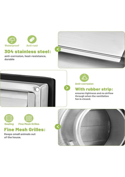 Havalandırma Izgarası 100MM Paslanmaz Çelik Hava Menfezleri Kapağı (Yurt Dışından) fiyatları