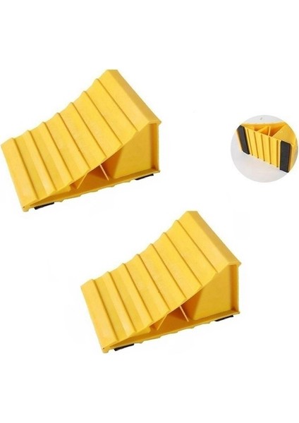 2 Paket Tekerlek Takozu Arabalar Için Kaymaz Taban, Seyahat Römorkları Için Takozlar (Yurt Dışından)