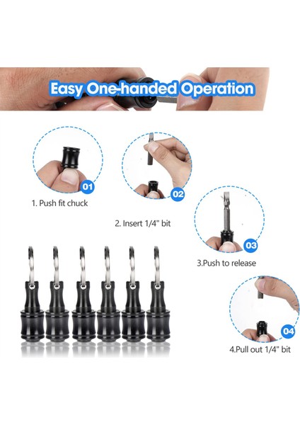 12 Adet 1/4 Inç Altıgen Şaftlı Tornavida Ucu Tutucu (Yurt Dışından) modelleri