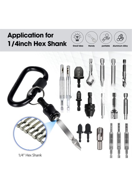 12 Adet 1/4 Inç Altıgen Şaftlı Tornavida Ucu Tutucu (Yurt Dışından) fırsatları