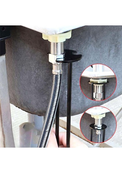 Onarım Tesisat Aleti Lavabo Musluğu Anahtar Boru Dört Pençeli Anahtar 3 Süngü (Yurt Dışından)