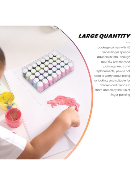 40 Adet Parmak Sünger Dauber Çizim Dauber Seti Sanat El Sanatları Kartı Için (Yurt Dışından) fırsatları