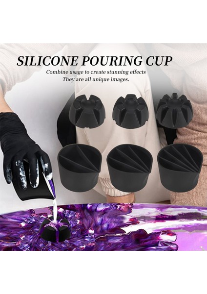 6 Adet Boya Dökme Için Bölmeli Bardak 3 Çiçek Dökme Bardak 3 Boya Karıştırma Bardak (Yurt Dışından) fırsatları