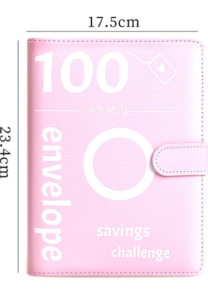 100 Zarf Para Biriktirme Mücadelesi Klasörü, Pembe (Yurt Dışından)
