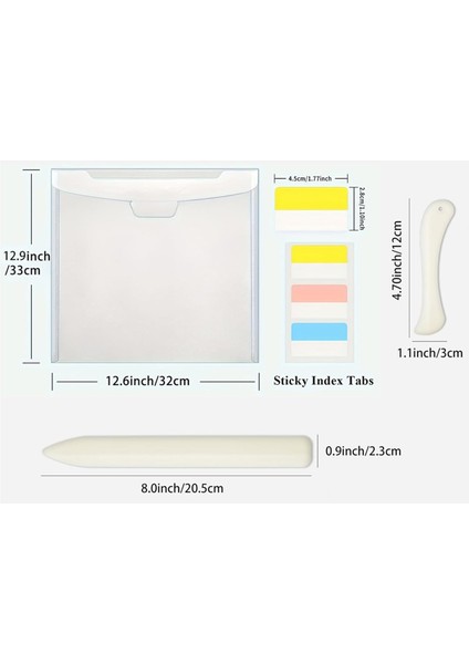 12 Inçlik Kağıt Için Yapışkanlı Endeks Etiketli Scrapbook Kağıt Düzenleyiciler (Yurt Dışından)