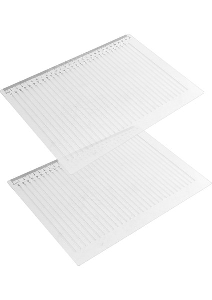 2 Adet Düz Çizgi Şablonu 28 cm Ölçekli Kaligrafi Şablonu (Yurt Dışından)
