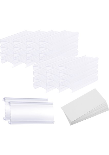 Tel Raf Etiket Tutucuları, 30 Paket Plastik Tel Raf Etiket Klipsleri (Yurt Dışından)