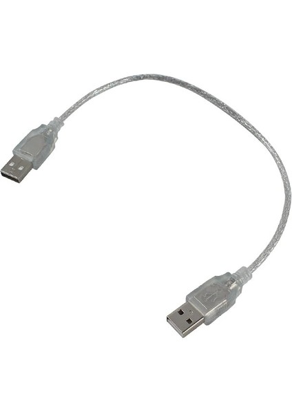 USB Erkek-Erkek Kablo 40 cm Şeffaf