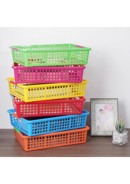 Öğretmen Tepsisi, Plastik Sınıf Kağıt Düzenleyici, Ev Kitap Sepeti, 6 Adet (Yurt Dışından)
