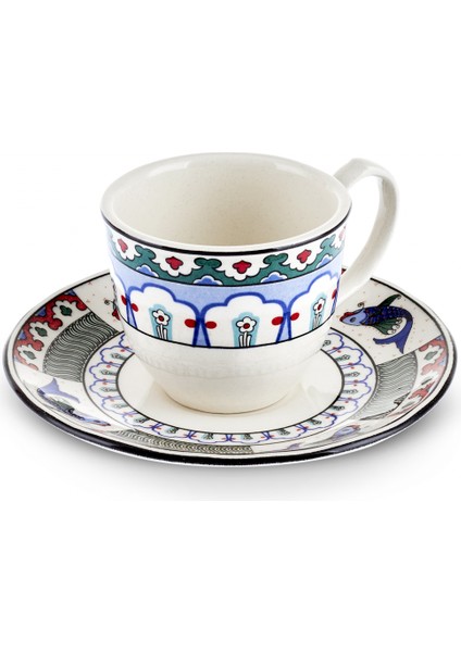 Iznik Çini Kahve Fincanı ve Tabağı 90 ml
