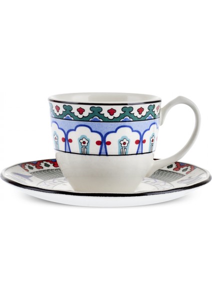 Iznik Çini Kahve Fincanı ve Tabağı 90 ml