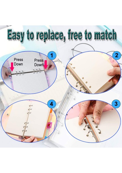 A5 Gökkuşağı Yumuşak Pvc Defter Klasörü Şeffaf Yumuşak Pvc Defter Kapağı (Yurt Dışından)