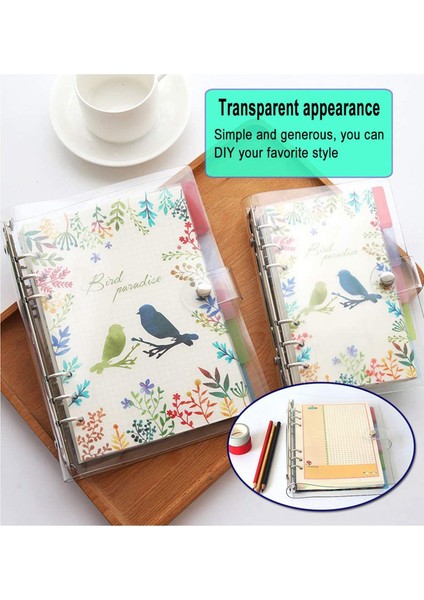 A5 Gökkuşağı Yumuşak Pvc Defter Klasörü Şeffaf Yumuşak Pvc Defter Kapağı (Yurt Dışından)