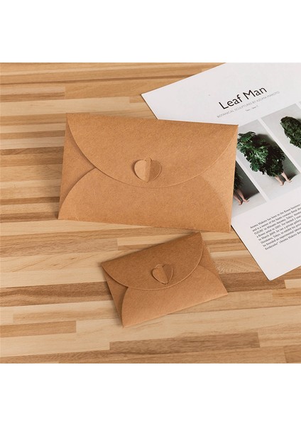 100 Adet Kraft Mini Zarflar Kahverengi Kraft Hediye Zarfları 103X70MM (Yurt Dışından)