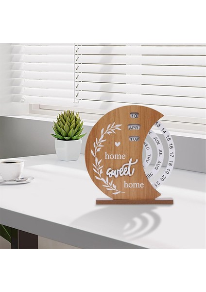 Ahşap Takvim Ev Veranda Dekorasyonu Ofis Masaüstü Dekorasyonu, A (Yurt Dışından)