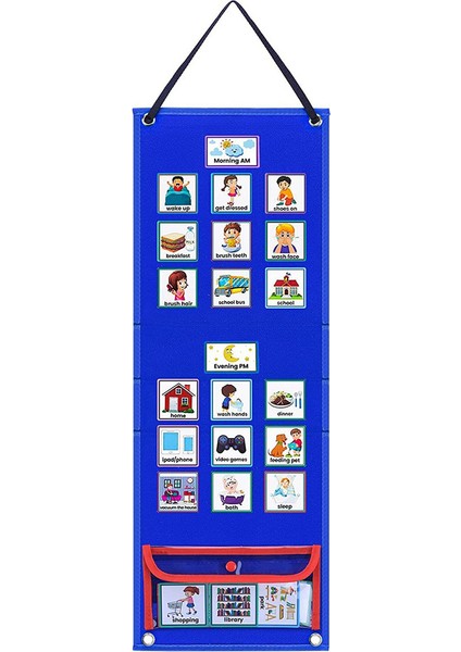 Çocuklar Için Görsel Program Günlük Rutin Tablosu 70 Kartlık Takvim (Yurt Dışından)