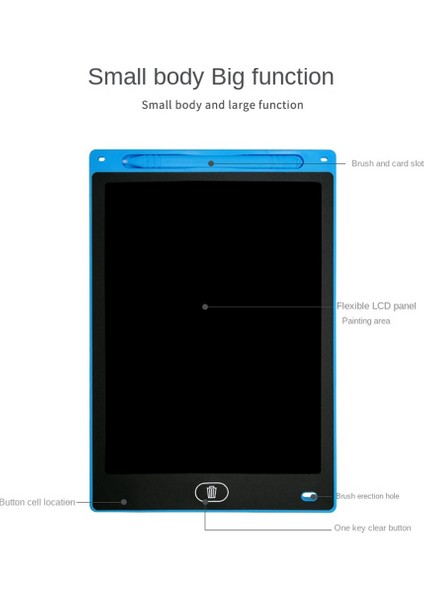 12 Inç Çocuk Çizim Tahtası LCD El Yazısı Tahtası (Renkli) F (Yurt Dışından)