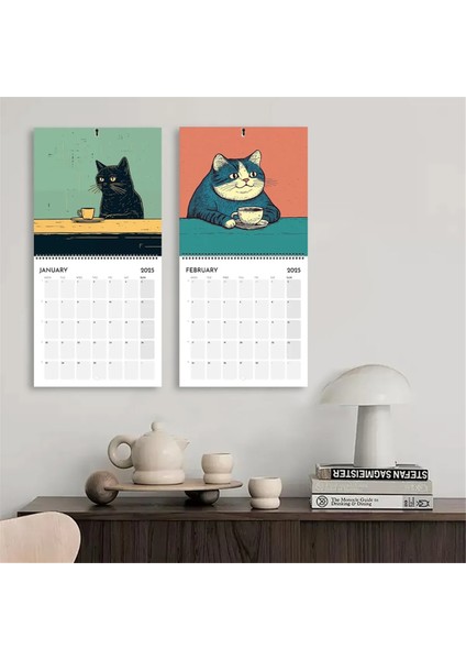 2025 Kedi Takvimi - 2025 Kediler ' Kahveli Takvim (Yurt Dışından)