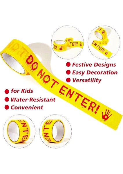 Cadılar Bayramı Süslemeleri Dikkat Bandı, Girmeyin Dikkat Bandı 1 Adet (Yurt Dışından) indirimleri