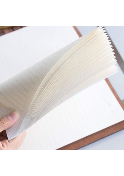A5 Defter 6 Delikli Pu Deri Kapaklı Defter (Kahverengi) (Yurt Dışından)