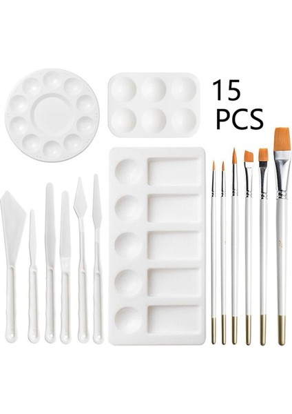 Palet Palet Boya Fırçası Kazıyıcı 15 Parça (Yurt Dışından) modelleri