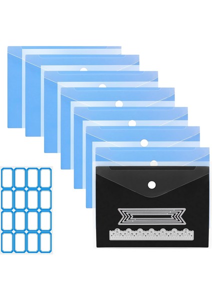 Kalınlaştırılmış 8 Paket Manyetik Kağıt Bant Çıtçıtlar ve Etiketler Çıkartmalar B (Yurt Dışından)