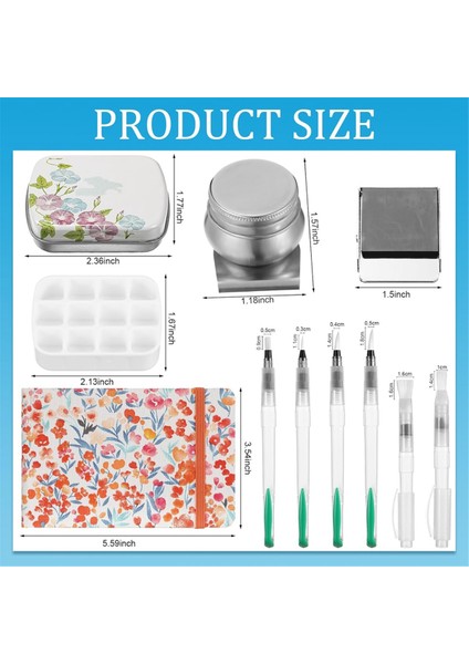 11 Parçalı Teneke Kutu, 12 Boş Suluboya Paleti, Sanatçı Fırçaları (Yurt Dışından) fiyatları