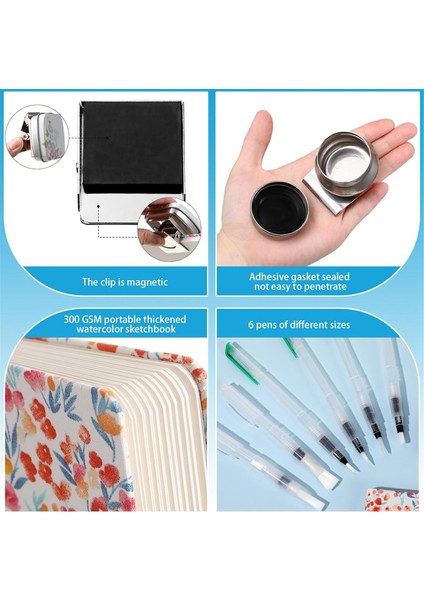 11 Parçalı Teneke Kutu, 12 Boş Suluboya Paleti, Sanatçı Fırçaları (Yurt Dışından) modelleri