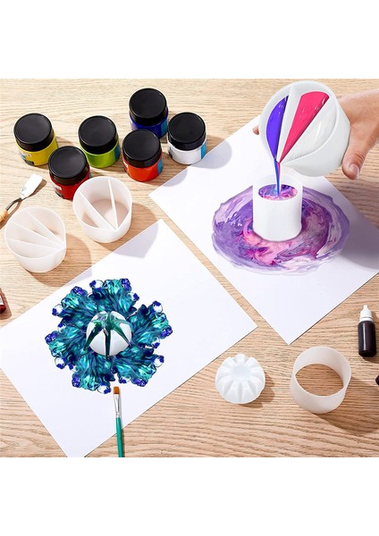 8 Adet Boya Dökme Kabı Boya Dökme Için Çok Kanallı Bölünmüş Kupa (Yurt Dışından) fiyatları