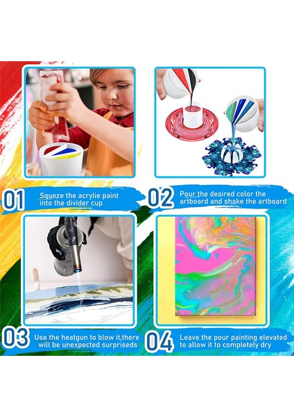 8 Adet Boya Dökme Kabı Boya Dökme Için Çok Kanallı Bölünmüş Kupa (Yurt Dışından) modelleri