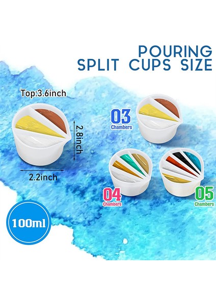 8 Adet Boya Dökme Kabı Boya Dökme Için Çok Kanallı Bölünmüş Kupa (Yurt Dışından) fırsatları