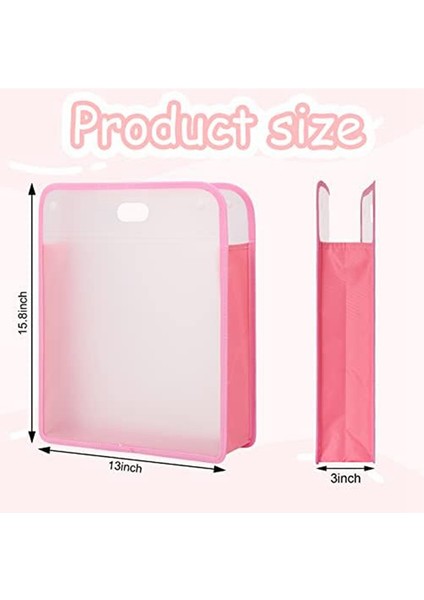 4 Adet Scrapbook Kağıt Saklama, Kağıt Saklama Düzenleyici Pembe (Yurt Dışından)