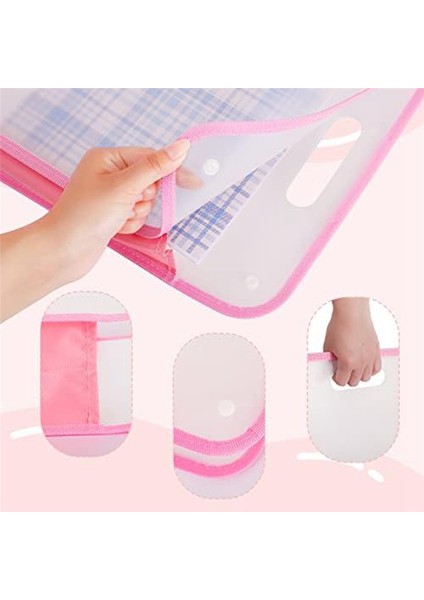 4 Adet Scrapbook Kağıt Saklama, Kağıt Saklama Düzenleyici Pembe (Yurt Dışından)
