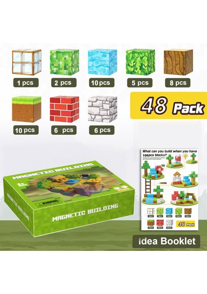 Benim Dünyam Manyetik Küp Blok Seti Model Manyetik Küp Erkek Oyuncakları Oyun Çevresel Sahne (Yurt Dışından)