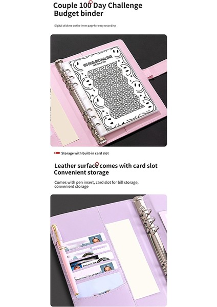100 Zarf Para Tasarrufu Mücadelesi, Para Tasarrufu Klasörü, (Pembe) (Yurt Dışından)