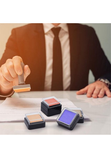 30 Adet Boş Boş Mürekkep Pedi Mürekkepsiz Mini Parmak Izi Sünger Mürekkep Damga Pedi (Yurt Dışından)