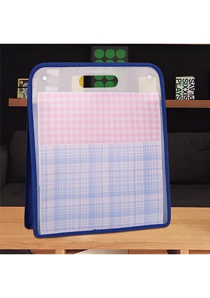 4 Adet Scrapbook Kağıt Saklama, Kağıt Saklama Düzenleyici Mavi (Yurt Dışından)