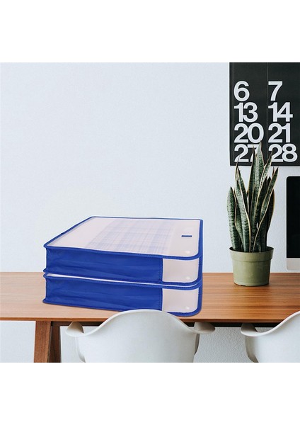 4 Adet Scrapbook Kağıt Saklama, Kağıt Saklama Düzenleyici Mavi (Yurt Dışından)