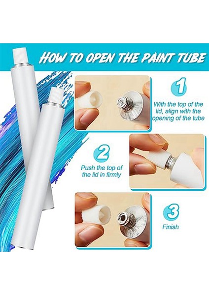 24 Adet Boş Alüminyum Boya Tüpü 20 ml Boya Tüpü (Yurt Dışından)
