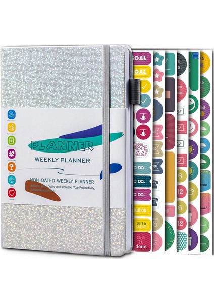 A5 Defter Kağıt Ajanda Defter Gümüş (Yurt Dışından)