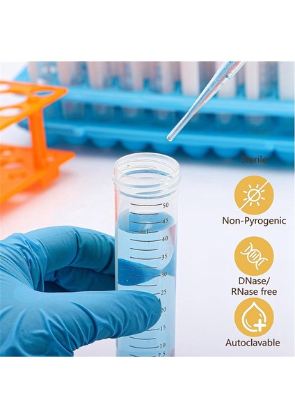 Konik Santrifüj Tüpü - 50ML Santrifüj Tüpleri, 25 Adet Steril Tüp (Yurt Dışından)